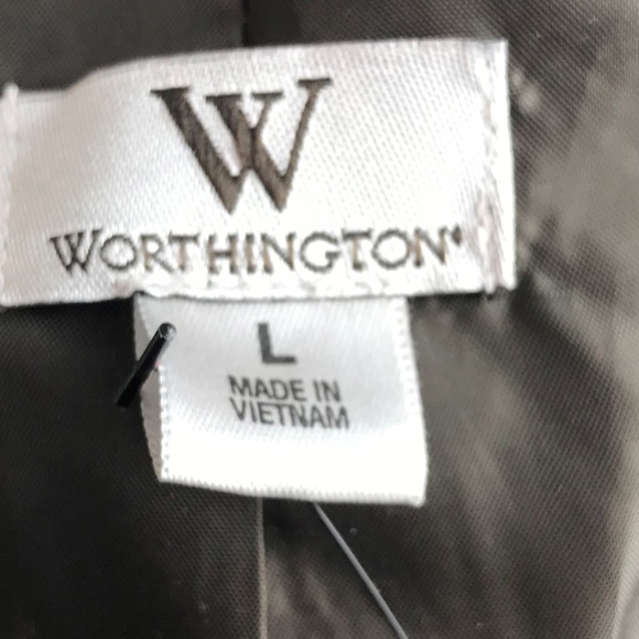 Worthington womens jacket belted ruffle back sz l - Picture 3 of 5